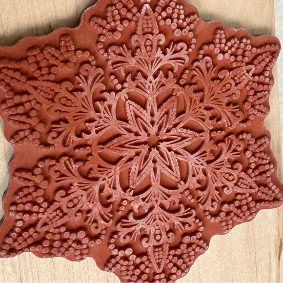 Hero Arts Crafts NWT Snowflake Wood Mounted Rubber Stamp - Picture 6 of 13